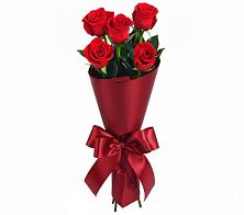 Букет 5 Красных роз Эдлесс Лав в Бородках