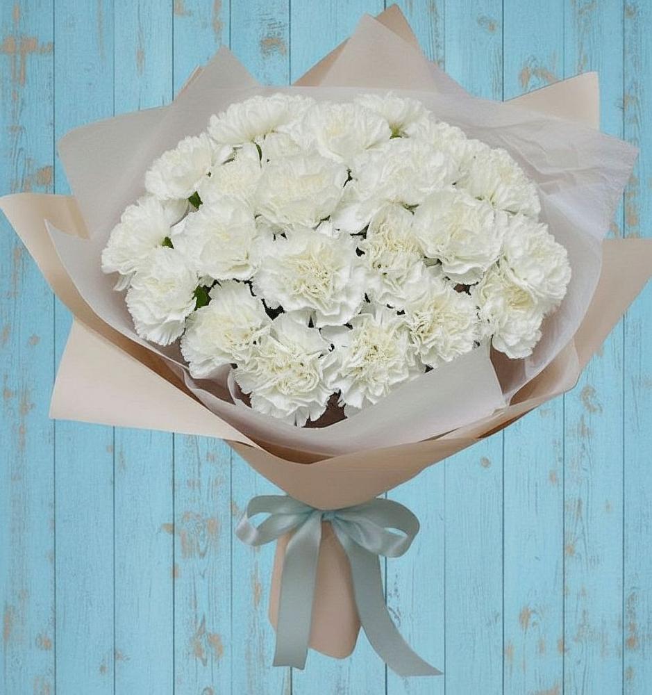 Букет цветов из: Гвоздики в Бородках