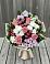 Букет цветов из: Альстромерии, Гвоздики, Розы и Хризантемы в Бородках