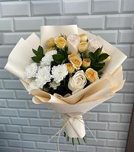 Букет цветов из:  Розы и Хризантемы #REPLACE_PRED# Бородках