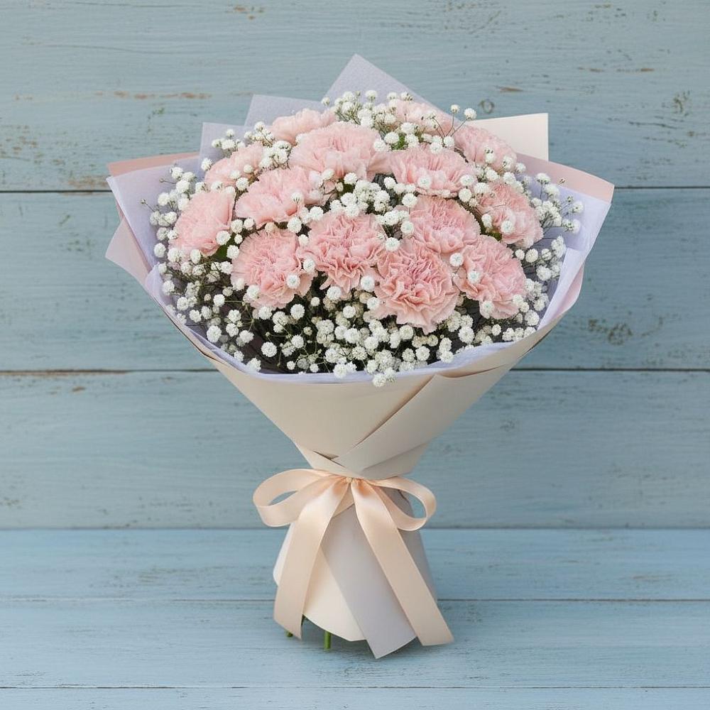 Букет цветов из: Гвоздики в Бородках