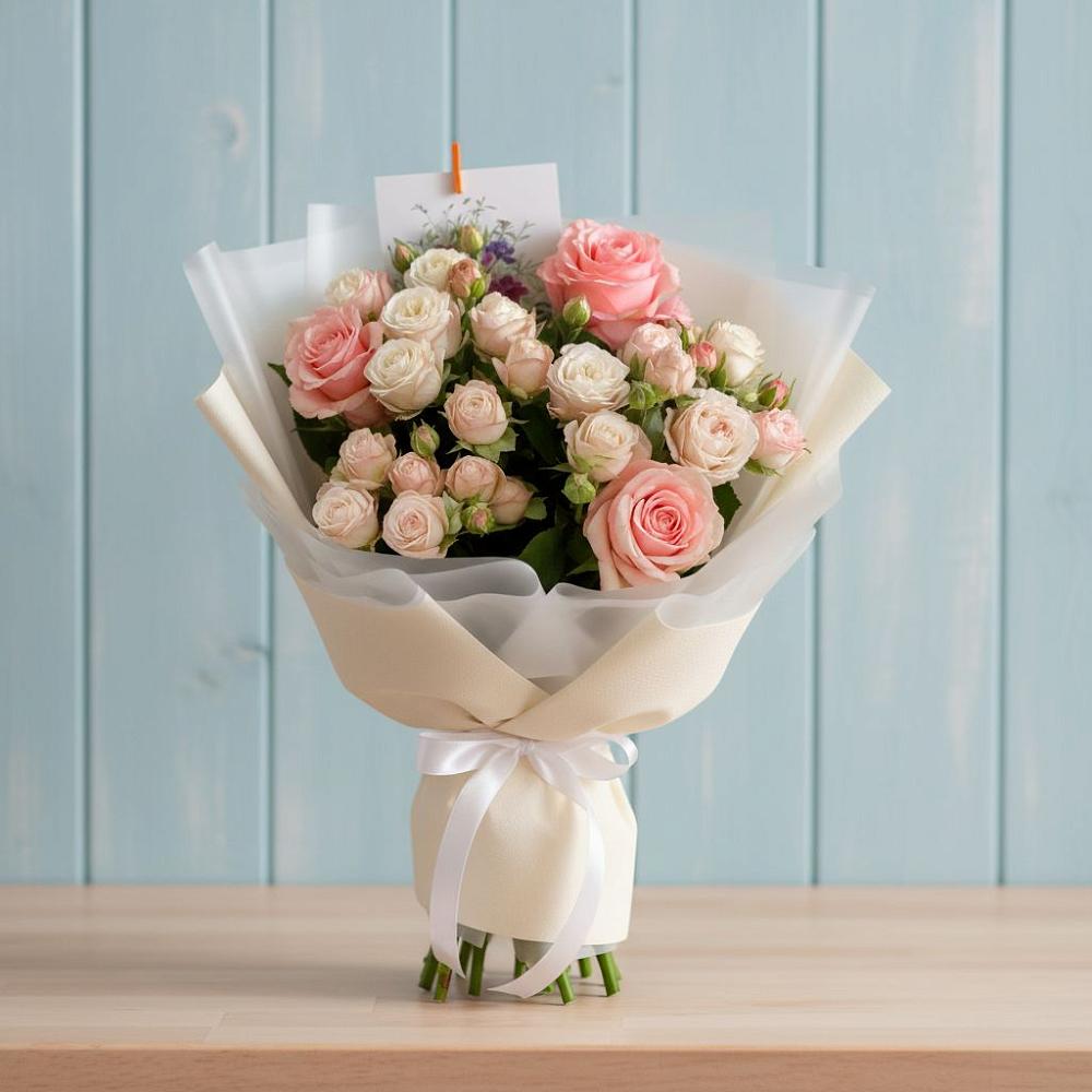 Букет цветов из: Розы в Бородках