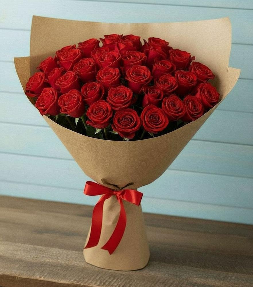 Букет Красные розы Милано в Бородках