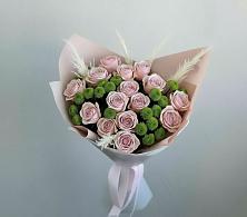 Букет цветов из:  Розы и Хризантемы в Бородках