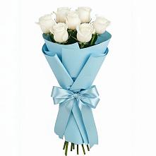 Букет 7 белых роз Проуд в Бородках