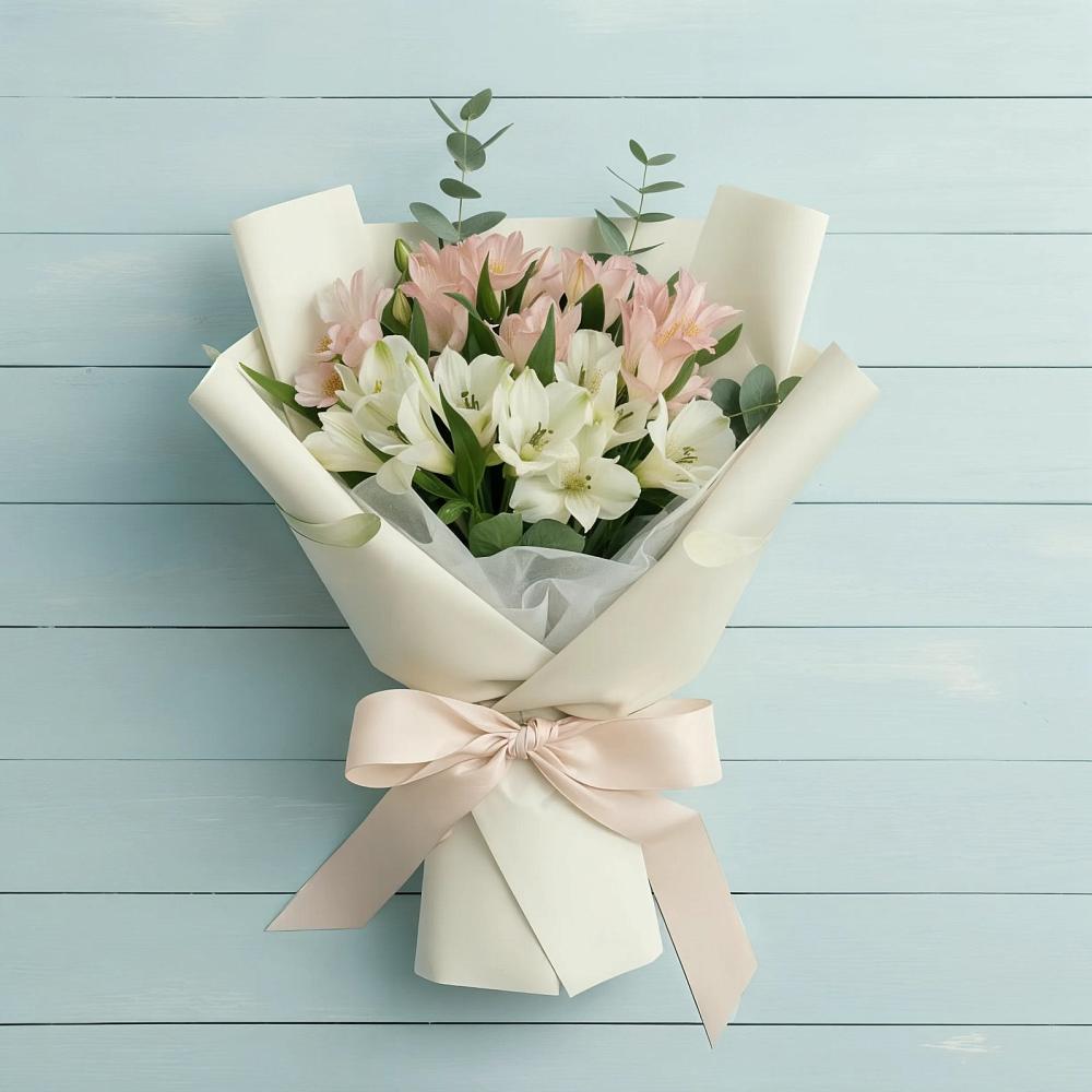 Букет цветов из: Альстромерии в Бородках