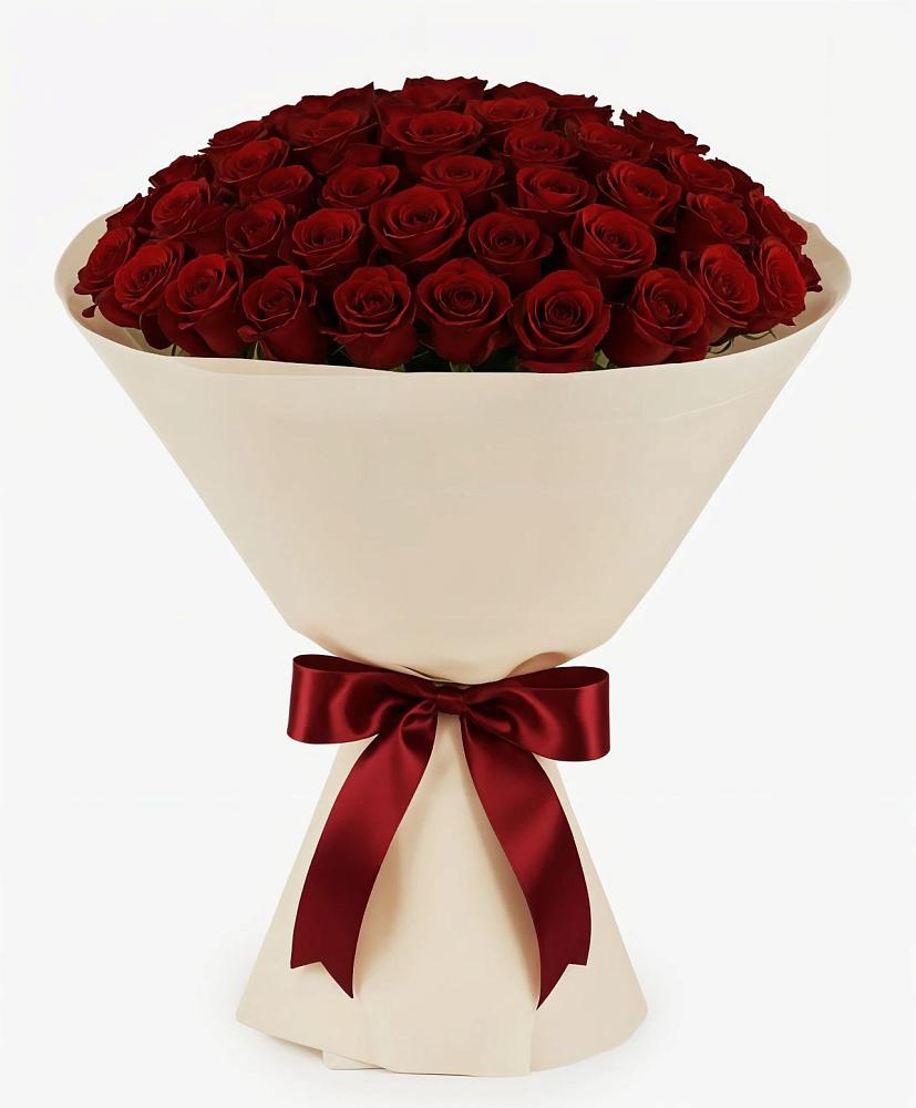 Букет 101 Бордовая роза Блэк Бакарра в Бородках